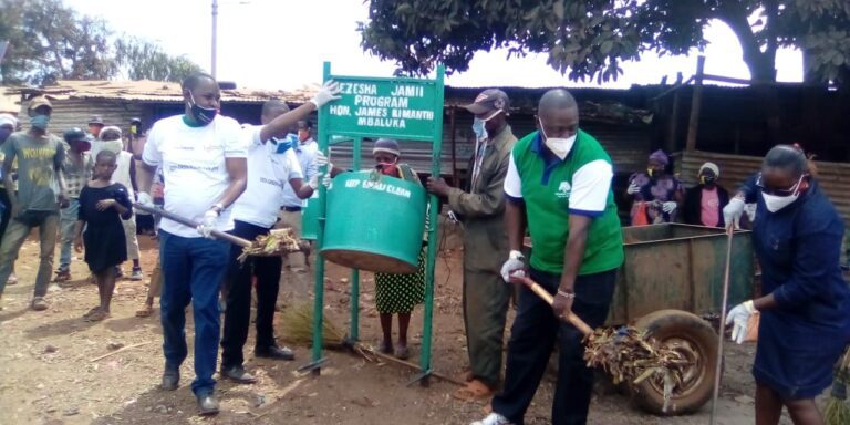 EGI Team Cleaning up at Emali Bus Park for EGI WED 05-06-2020 1